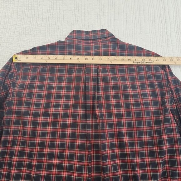 Brooks Brothers 346 Shirt Men's XL Red Black Plaid Old Money Non-Iron EUC LN - Picture 10 of 14